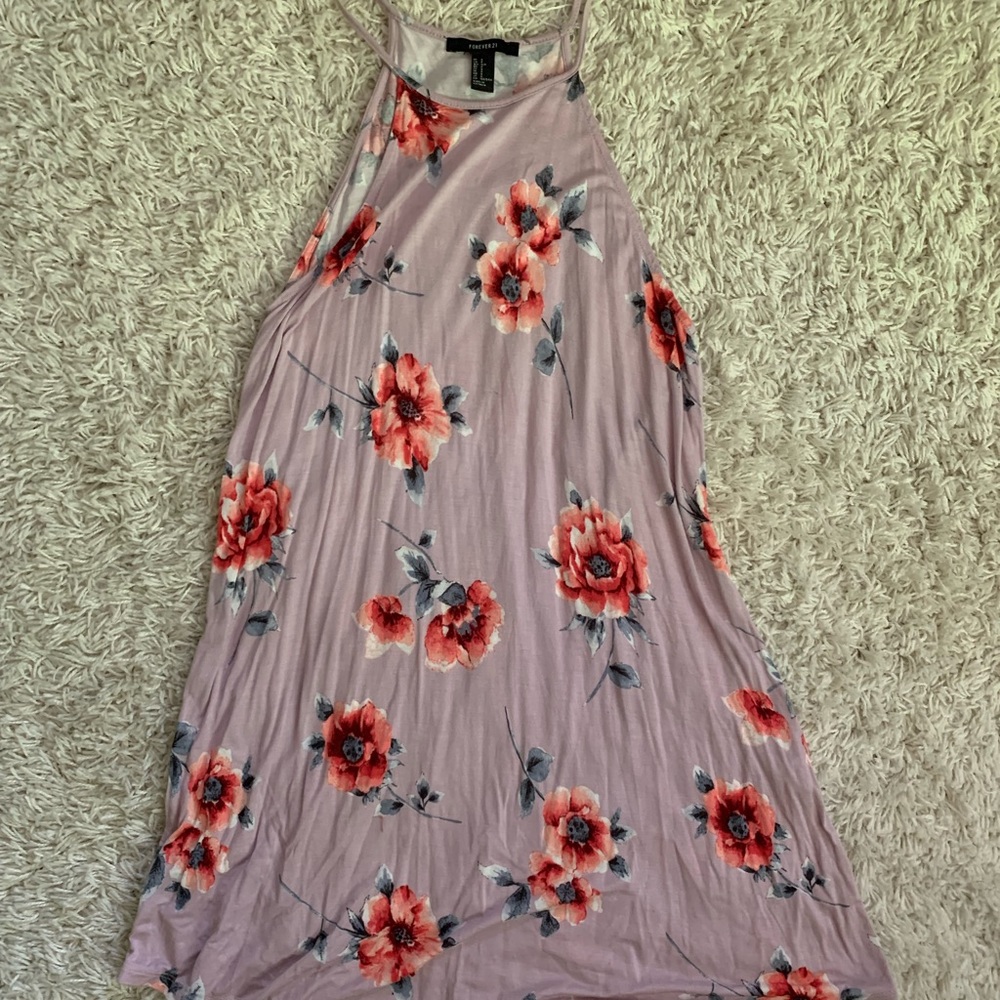 Floral racer back shift dress
